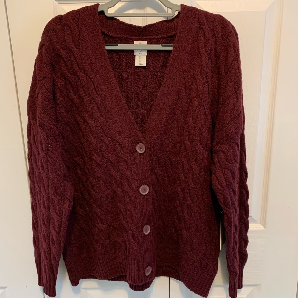 Joie Burgundy Sweater in Size Large